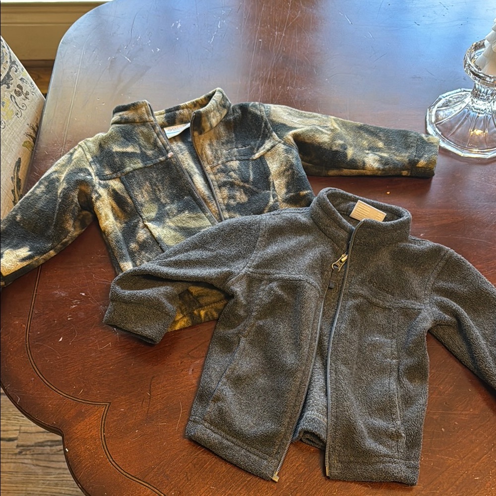 Kids' Camouflage and Gray Fleece Jackets